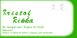 kristof ripka business card